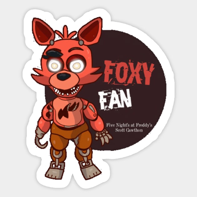 Five Night's at Freddy's Foxy Fan Sticker by Ready4Freddy